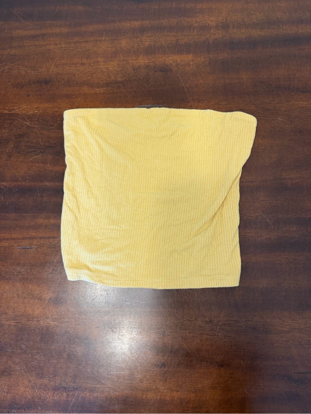 American Eagle Outfitters mustard ribbed tube top